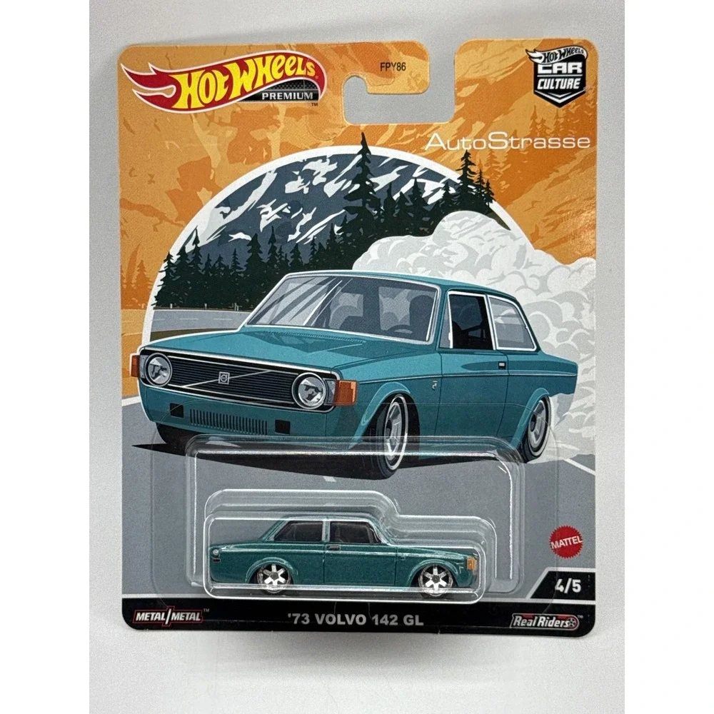 Hot AutoStrasse '73 Wheels Volvo 142 GL Die cast Car Teal Metal Real